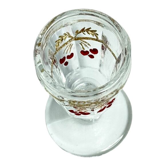 VTG American Girl Samantha Victorian Lemonade Mosser Glass GOBLET 3" Water Glass - Picture 3 of 5